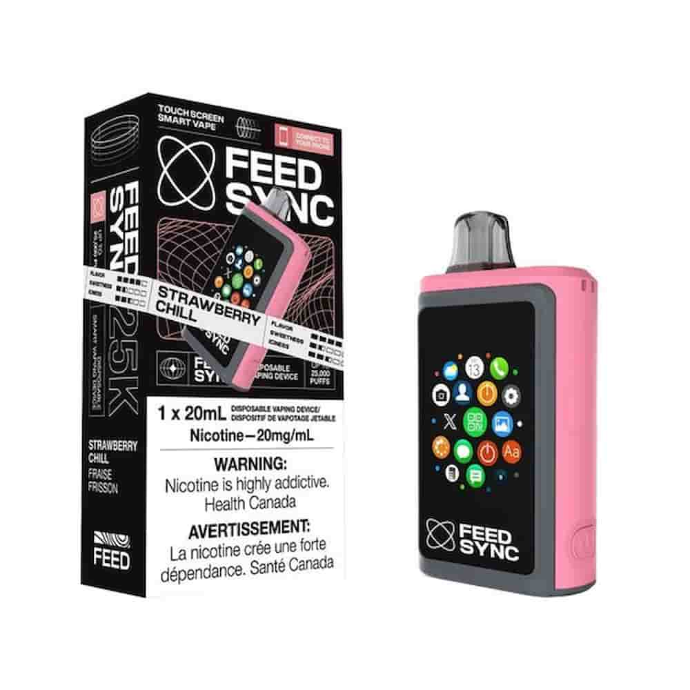 Feed Sync Smart Disposable Strawberry Chill 20 mL 20 mg 25000 Puffs