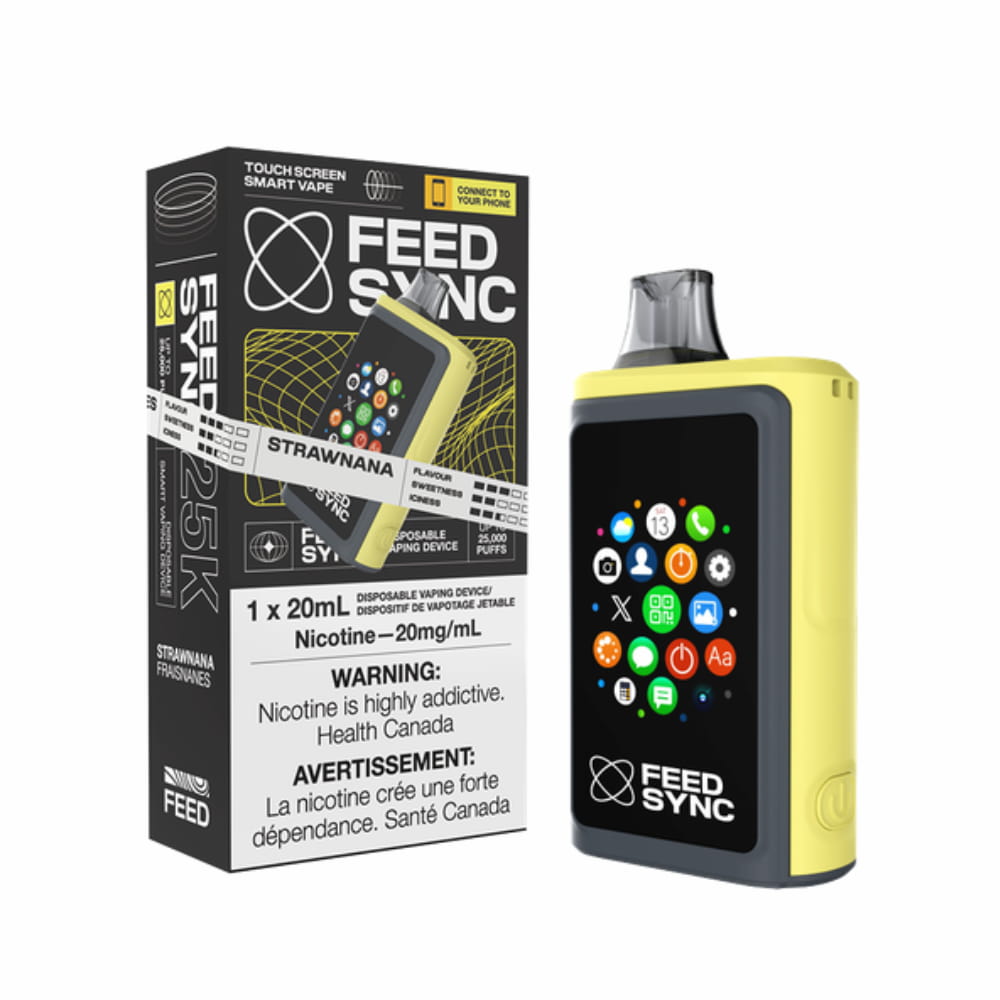 Feed Sync Smart Disposable Strawnana 20 mL 20 mg 25000 Puffs