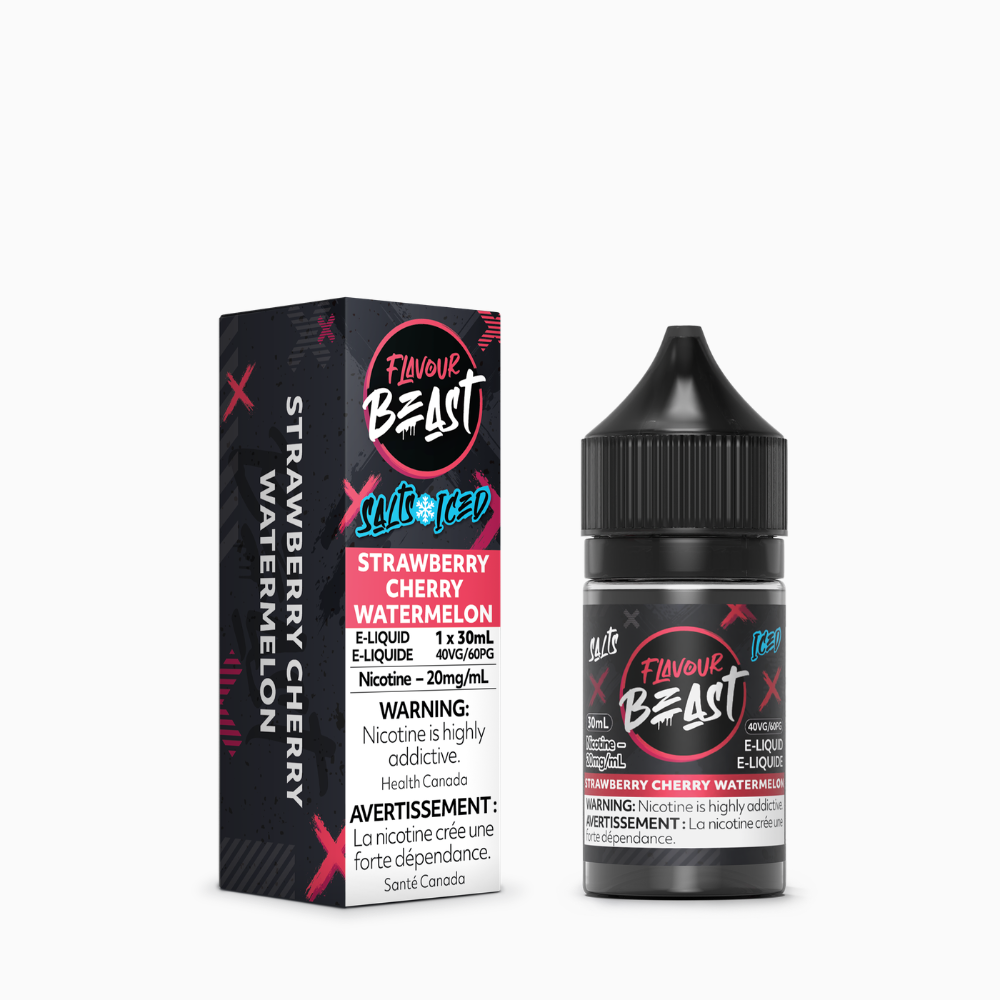 Flavour Beast Salts Vape Juice 30mL 20mg - Strawberry Cherry Watermelon Iced