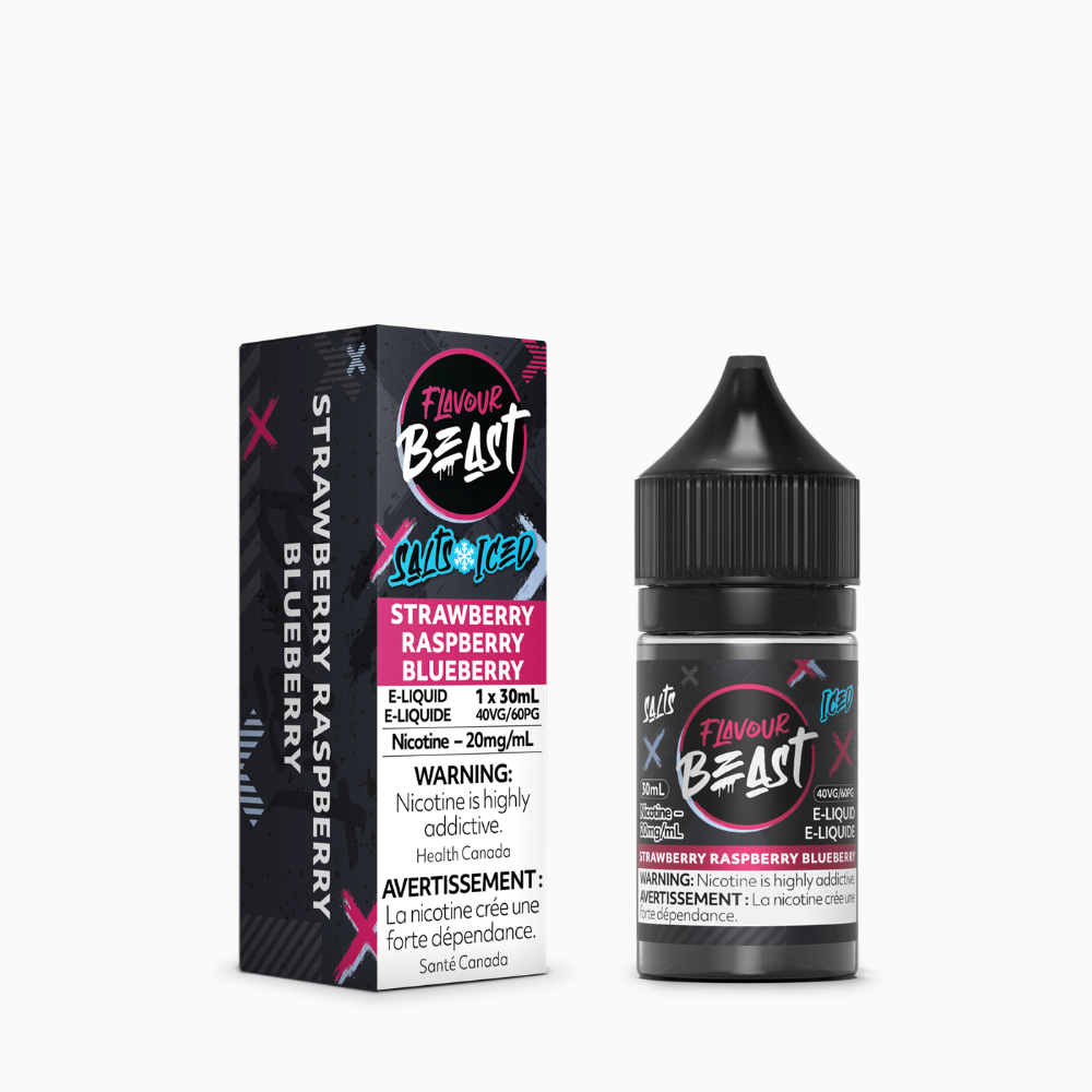Flavour Beast Salts Vape Juice 30mL 20mg - Strawberry Raspberry Blueberry Iced