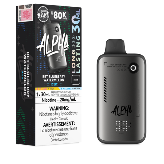 Flavour Beast Alpha Disposable Vape - Bet Blueberry Watermelon Iced - 80K Puffs