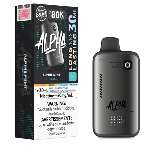Flavour Beast Alpha  Disposable Vape - 80K Puffs - Alpine Mint Iced