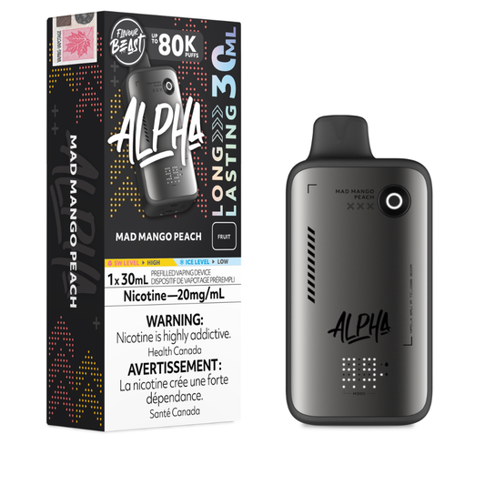 Flavour Beast Alpha Disposable Vape - 80K Puffs - Mad Mango Peach Iced
