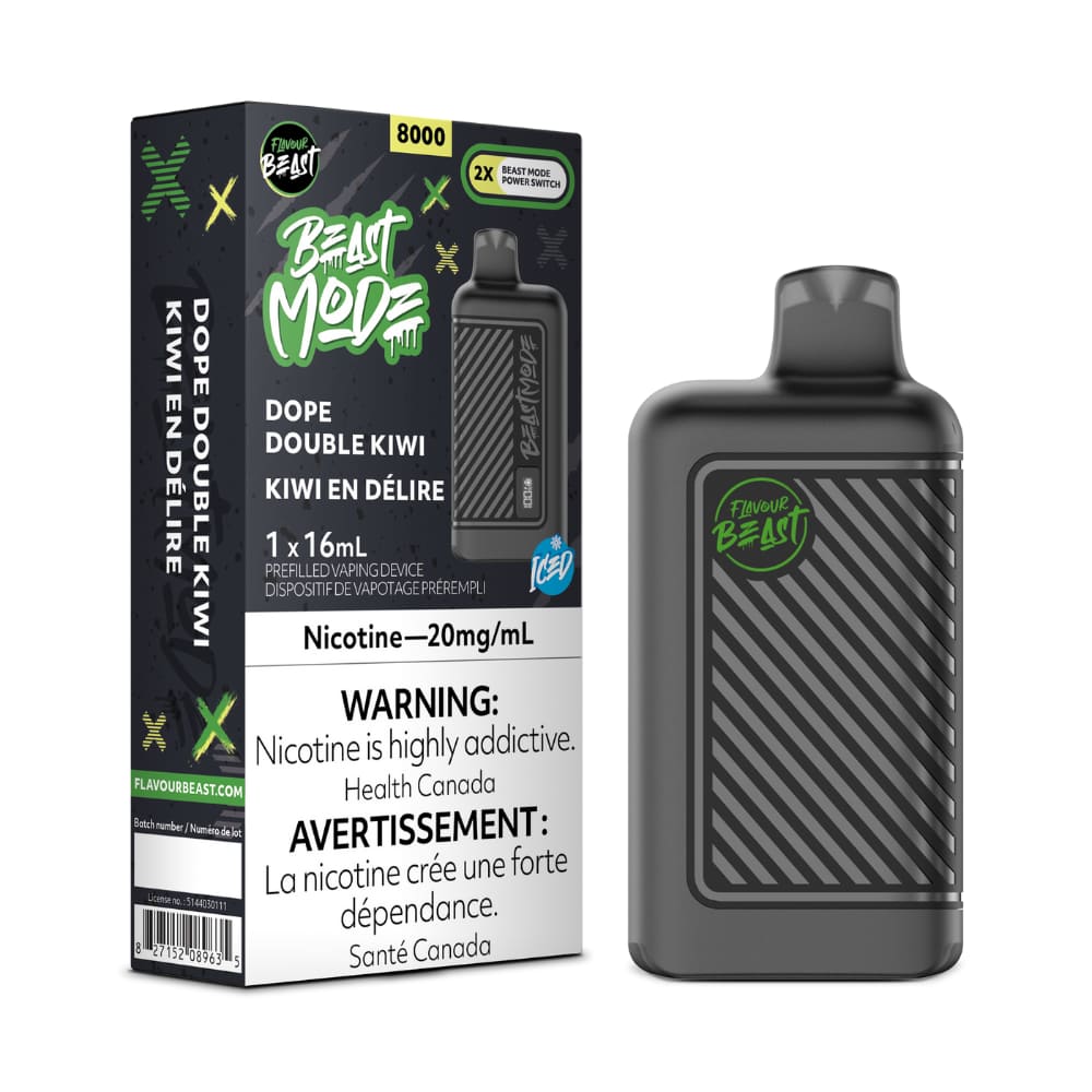 Flavour Beast Beast Mode Dope Double Kiwi 16mL 8000 Puffs 20mg