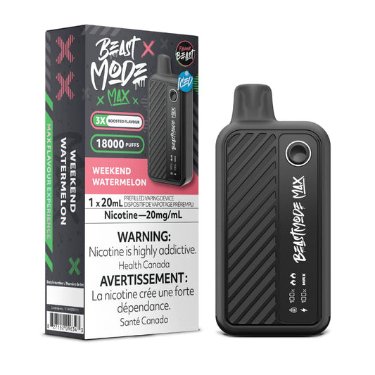 Flavour Beast Beast Mode Max Weekend Watermelon 20mL 18000 Puffs 20mg