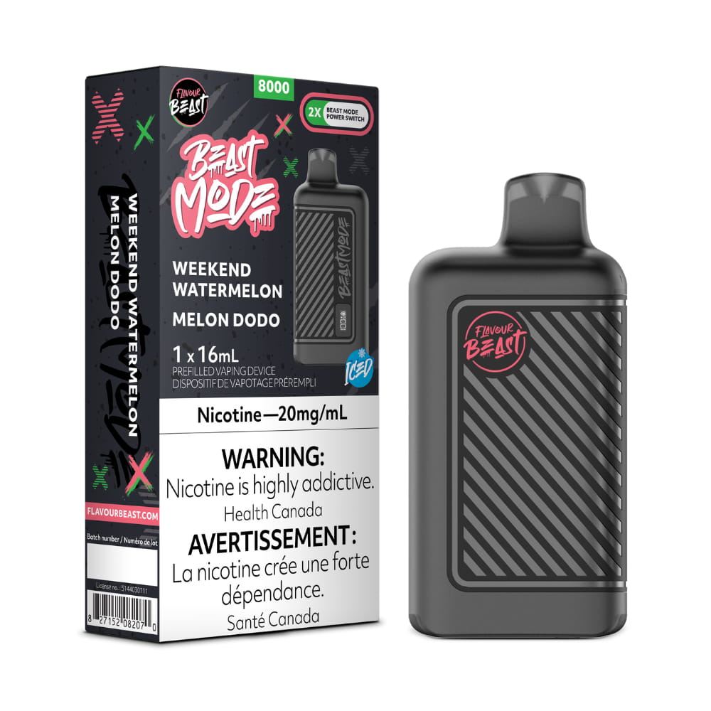 Flavour Beast Beast Mode Woke Watermelon Tropica Iced 16mL 8000 Puffs 20mg