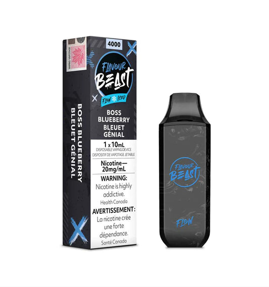 Flavour Beast Boss Blueberry Flow Iced 10mL 4000 Puffs 20mg