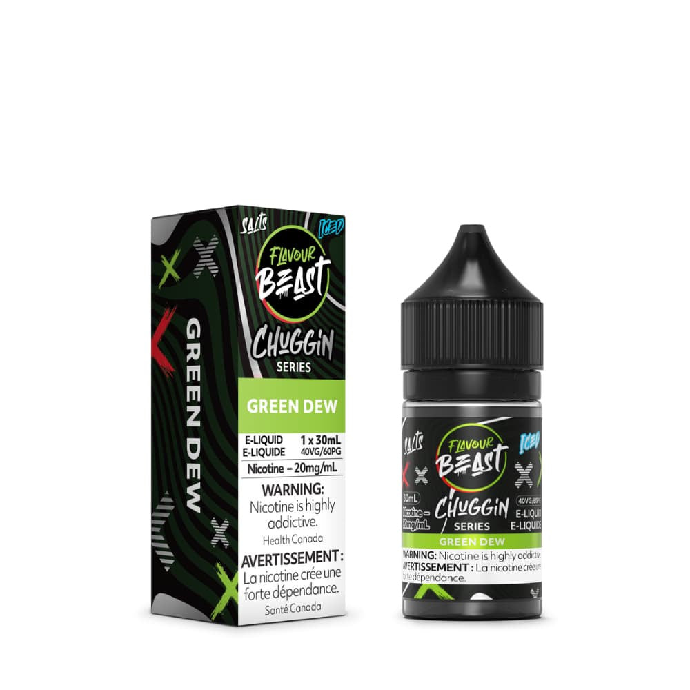 Flavour Beast Salts Iced Chuggin Green Dew 30mL 20mg