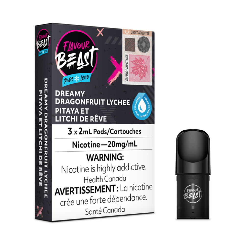 Flavour Beast Dreamy Dragon fruit Lychee Pods Iced vape pods Canada 