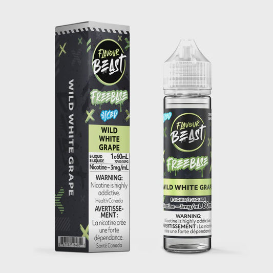 Flavour Beast Freebase Vape Juice 60mL 3mg - Wild White Grape Iced