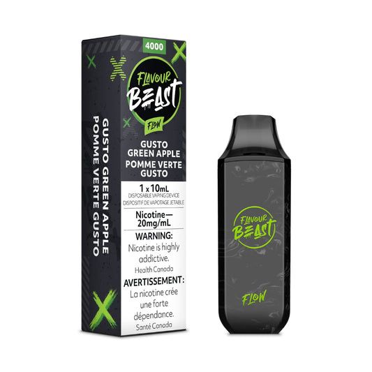 Flavour Beast Gusto Green Apple Flow 10mL 5000 Puffs 20mg