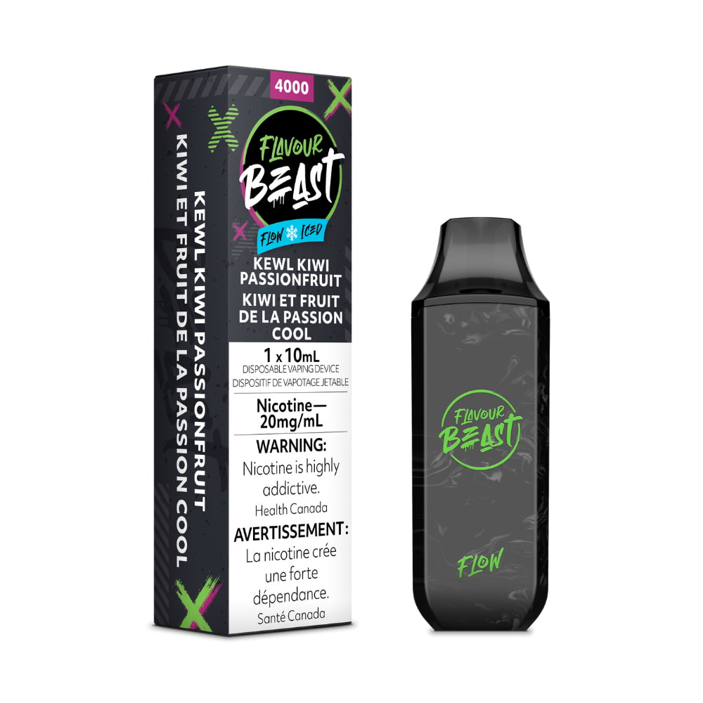 Flavour Beast Kewl Kiwi Passionfruit Flow Iced 10mL 5000 Puffs 20mg