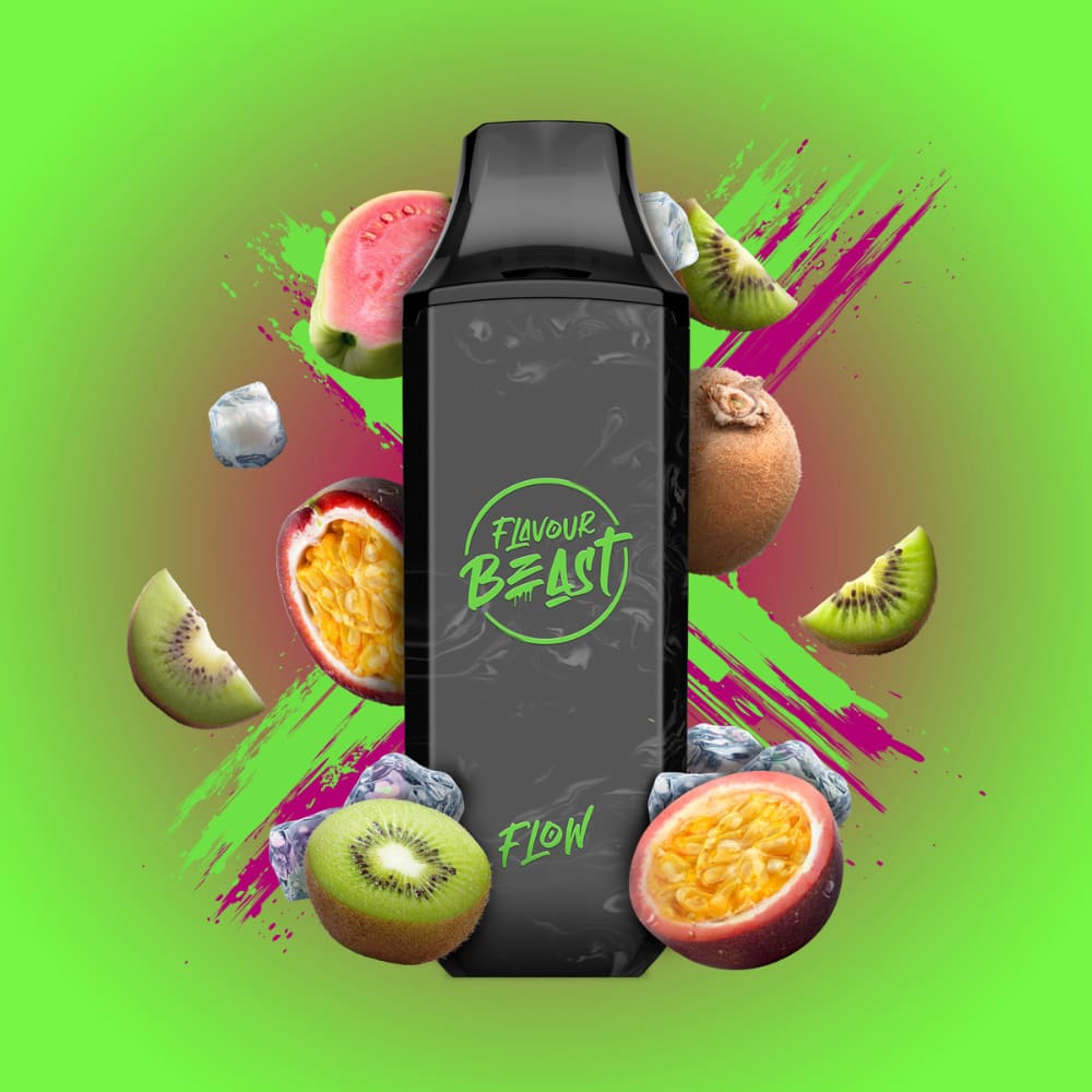 Flavour Beast Kewl Kiwi Passionfruit Flow Iced 10mL 5000 Puffs 20mg