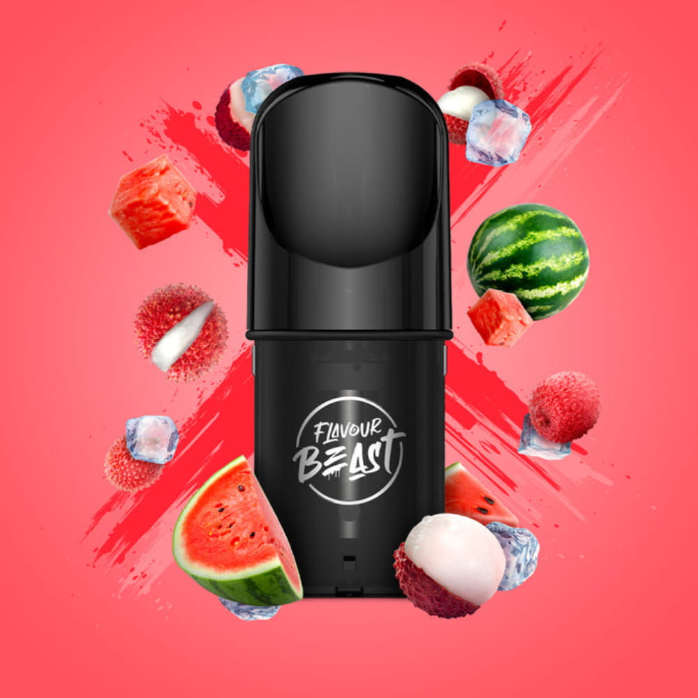 Flavour Beast Lit Lychee Watermelon Pods Iced vape flavour 