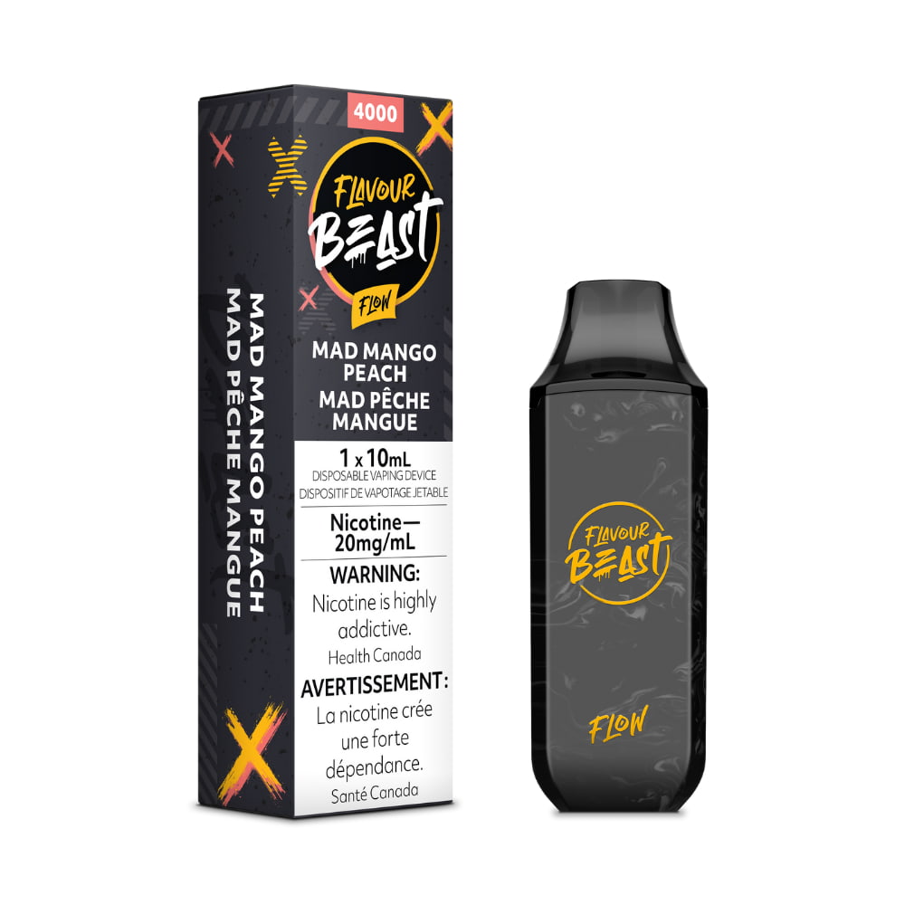 Flavour Beast Mad Mango Peach Flow 10mL 5000 Puffs 20mg