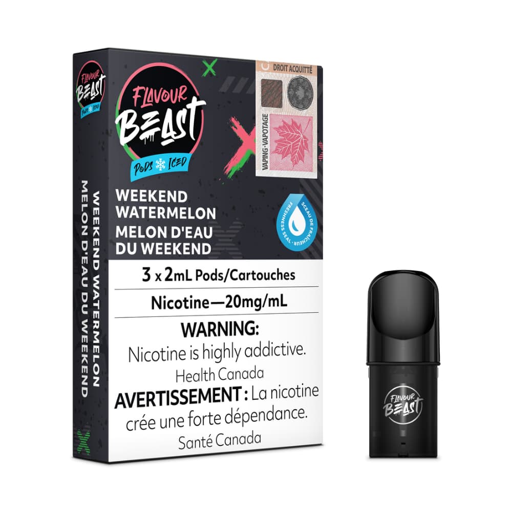 Flavour Beast Weekend Watermelon Iced Pods 3 x 2mL 20mg