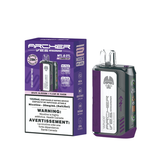 VAPMOD Archer V2.5 25000Puffs Grape Blossom 20mL 20mg