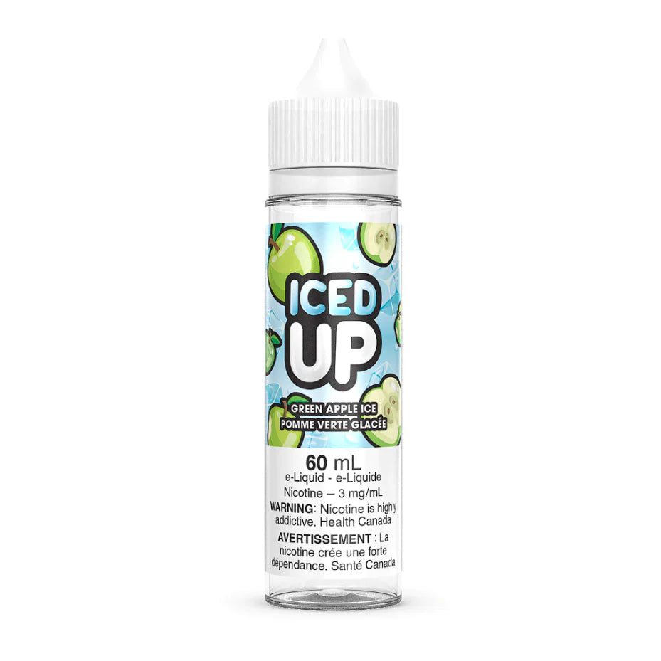 Iced Up Green Apple Ice E-Liquid 60mL Nic Free