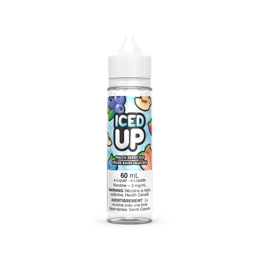 Iced Up Peach Berry Ice E-Liquid 60mL Nic Free