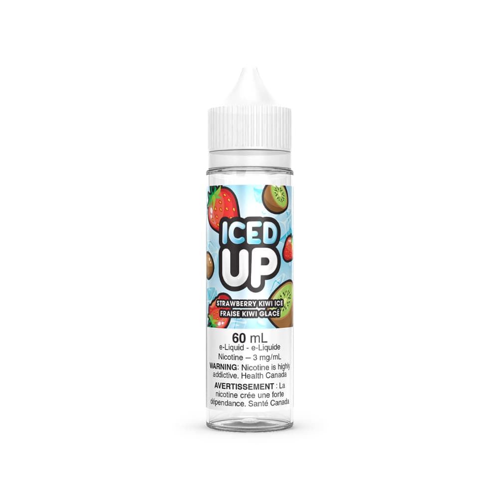 Iced Up Freebase Strawberry Kiwi Ice E-Liquid 60mL Nic Free