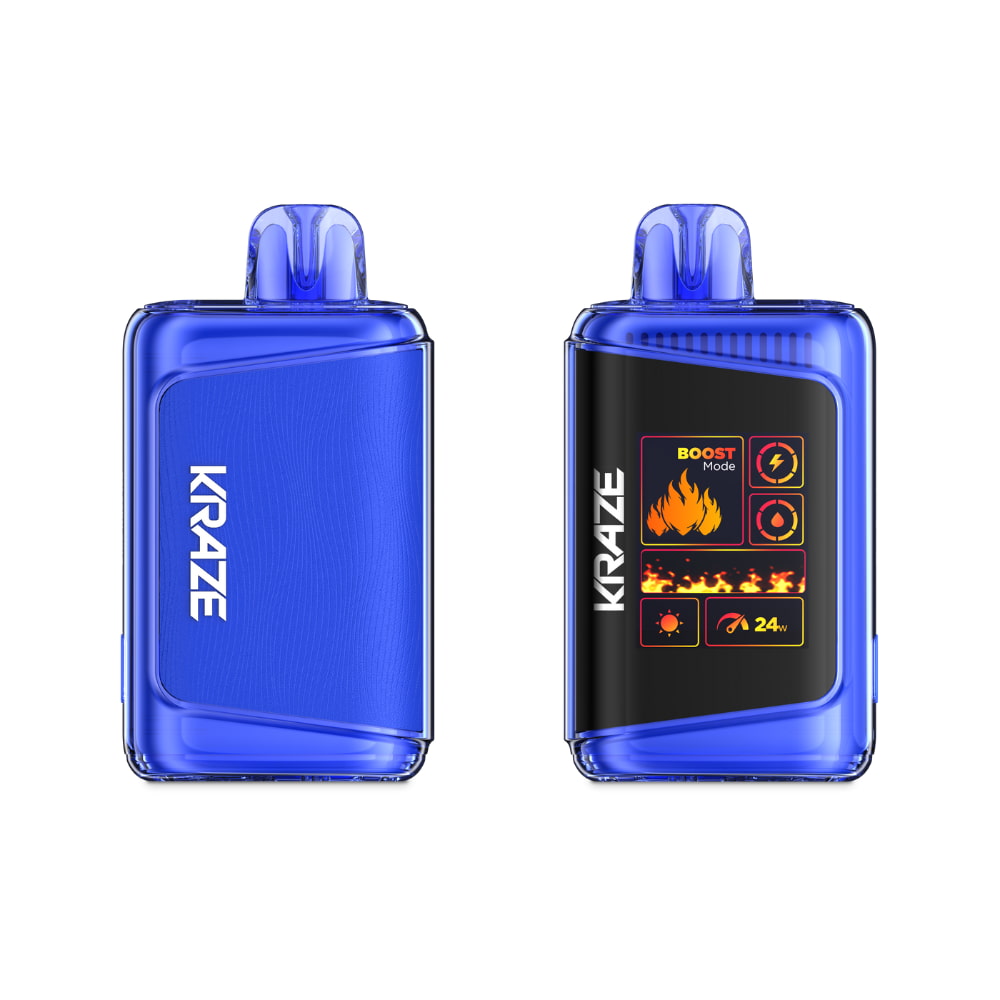 Kraze HD Mega Blue Razz Ice 20000 Puffs 20 mL 20 mg