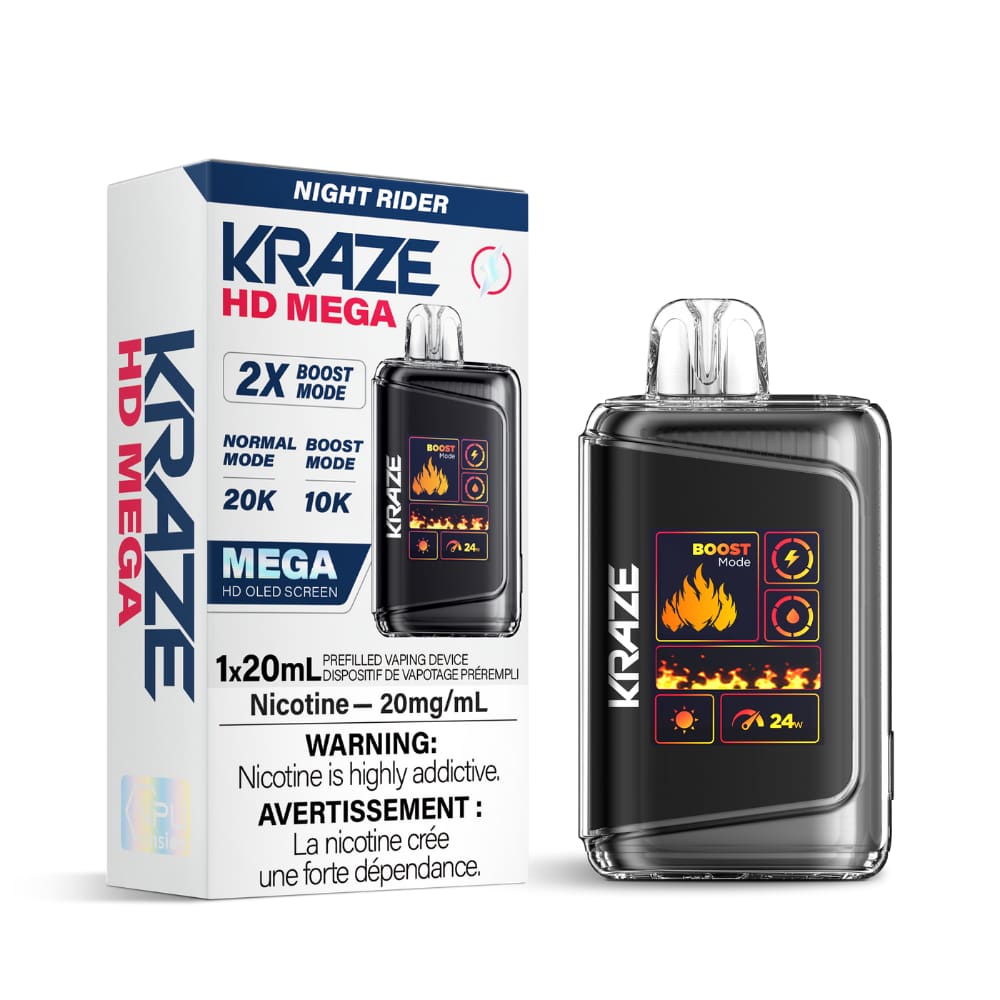 Kraze HD Mega Night Rider 20000 Puffs 20 mL 20 mg