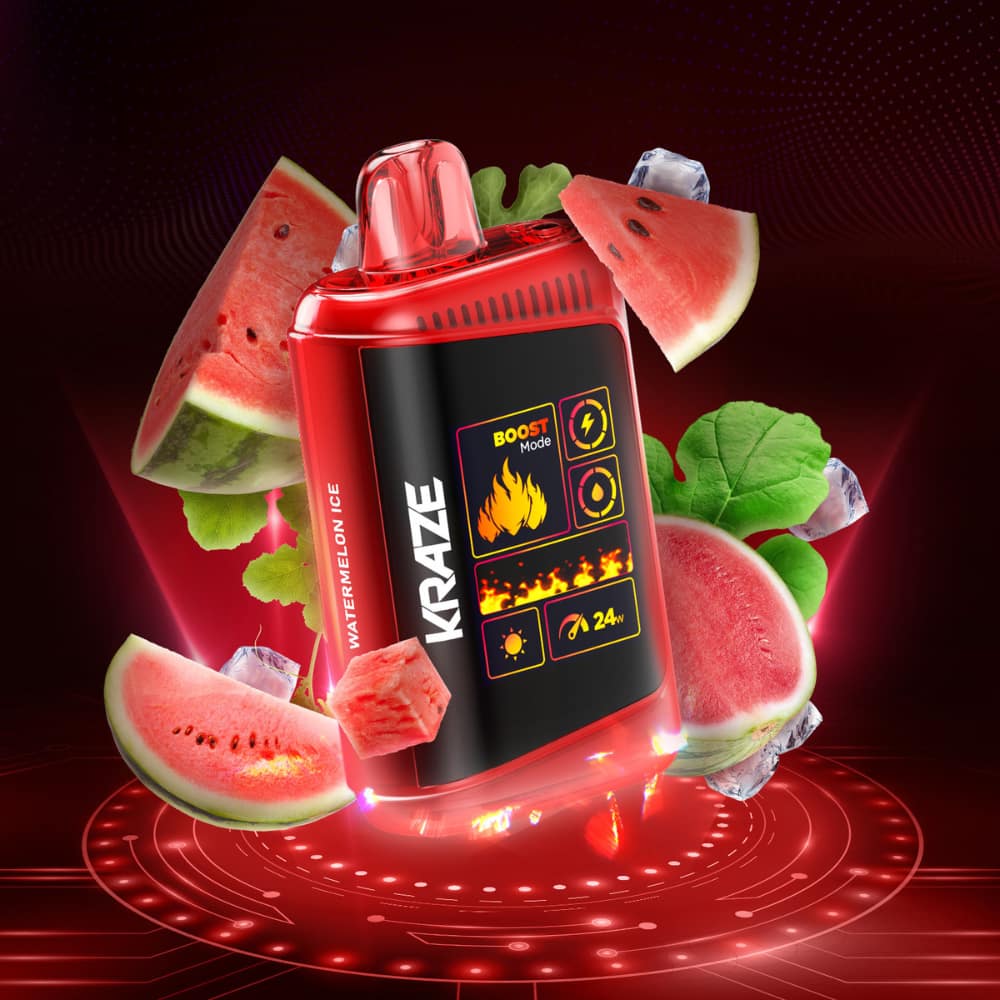 Kraze HD Mega Watermelon Ice 20000 Puffs 20 mL 20 mg