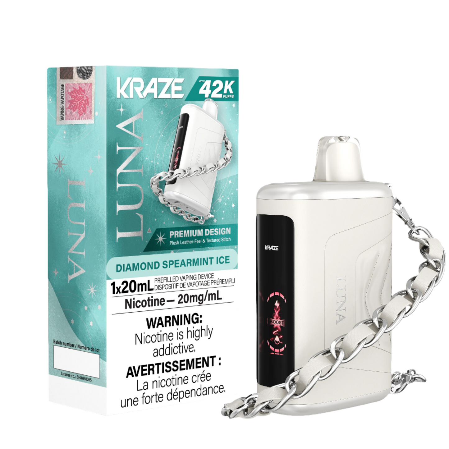 Kraze Luna 42K Puffs – Diamond Spearmint Ice