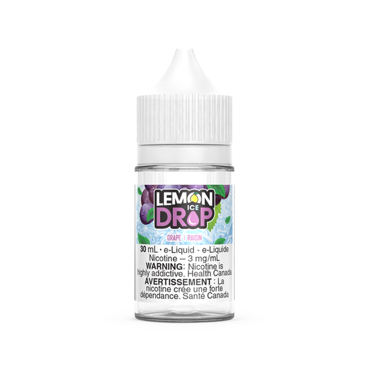 Lemon Drop Ice Vape Juice Freebase 30mL - Grape