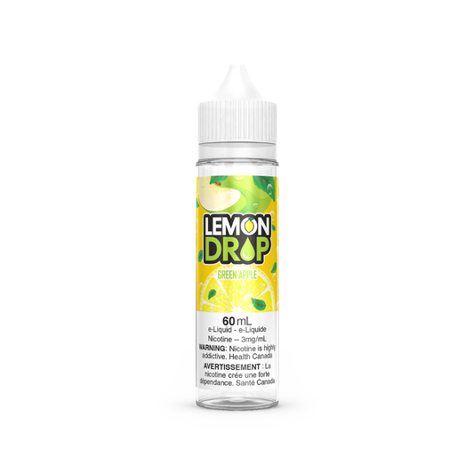 Lemon Drop Vape Juice Freebase 60mL - Green Apple