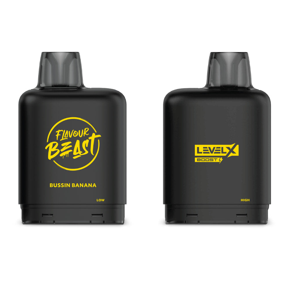 Level X Boost Flavour Beast 20mL Bussin Banana 25000 Puffs 20mg