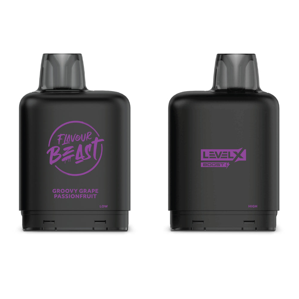 Level X Boost Flavour Beast 20mL Groovy Grape Passionfruit 15000 Puffs 20mg