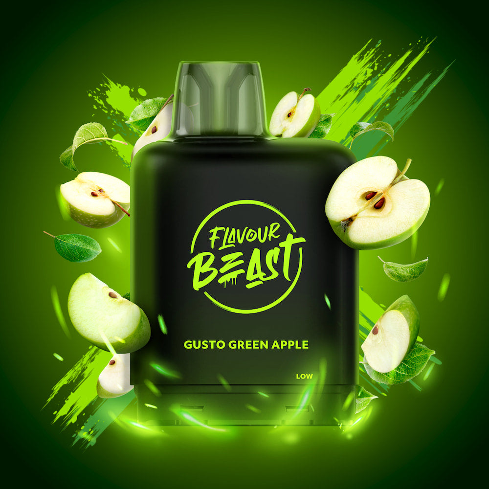 Level X Boost Flavour Beast 20mL Gusto Green Apple 15000 Puffs 20mg