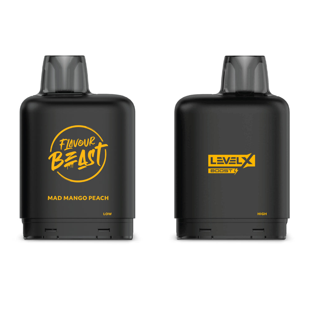 Level X Boost Flavour Beast 20mL Mad Mango Peach 15000 Puffs 20mg