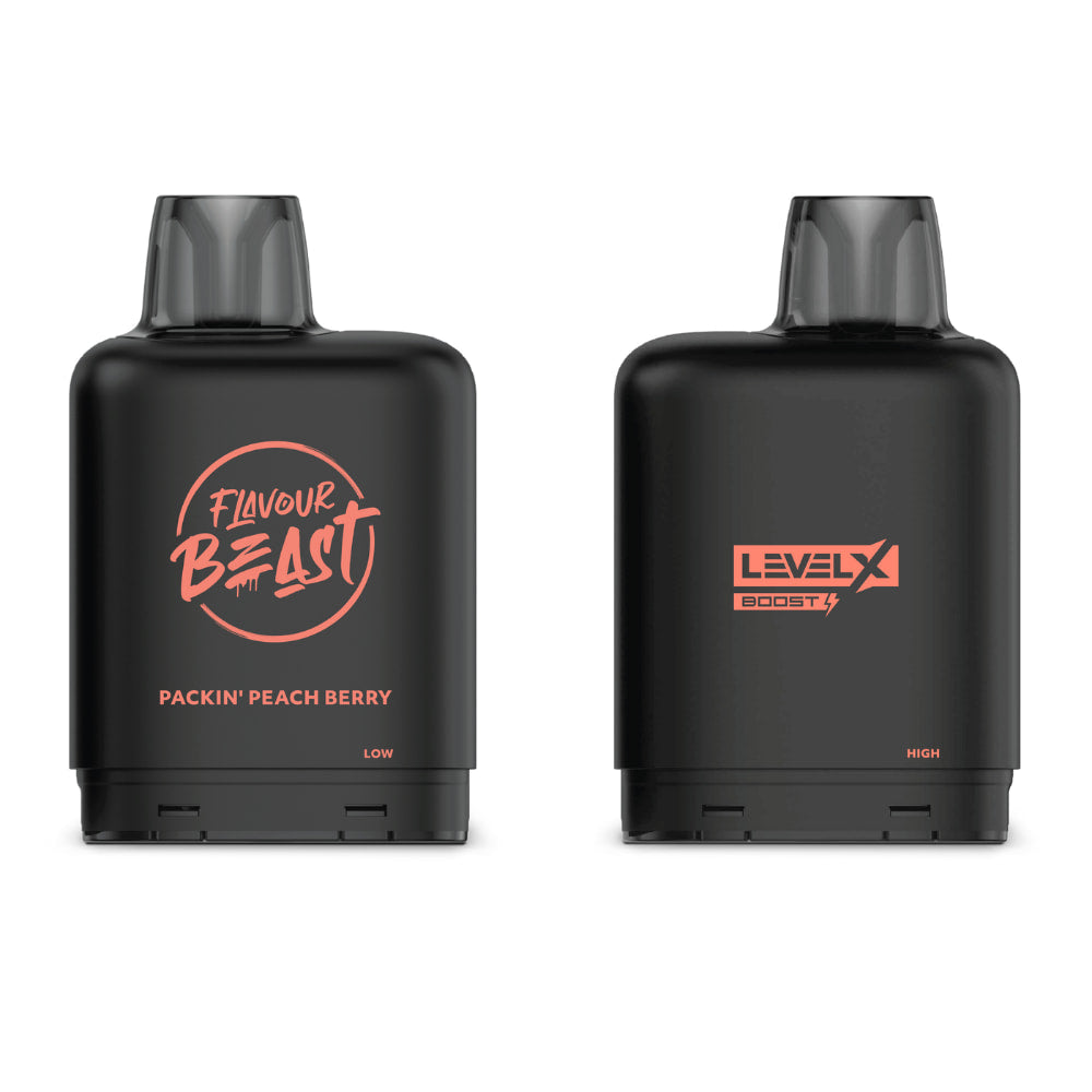 Level X Boost Flavour Beast 20mL Packin' Peach Berry 25000 Puffs 20mg