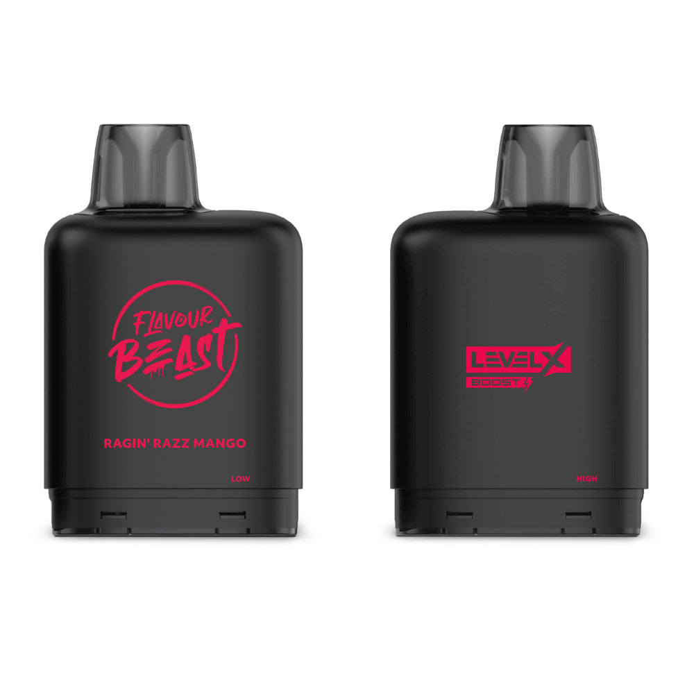 Level X Boost Flavour Beast 20mL Ragin' Razz Mango 15000 Puffs 20mg