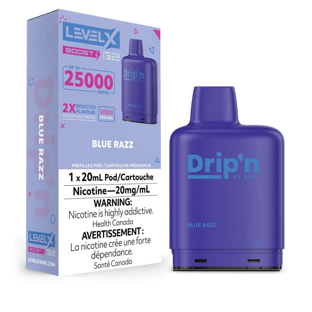 Level X Drip'n Boost Pod Blue Razz