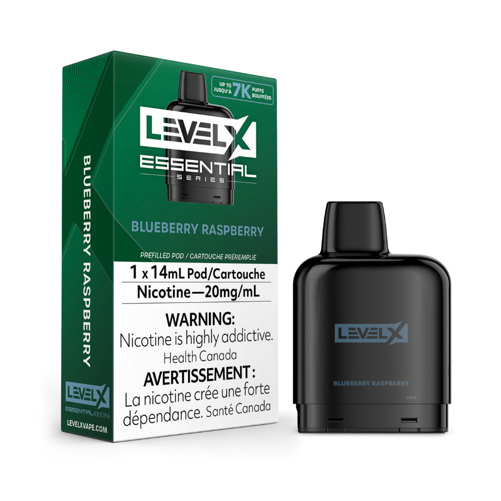 Level X Essential Series 14mL Blueberry Raspberry 7000 Puffs 20mg