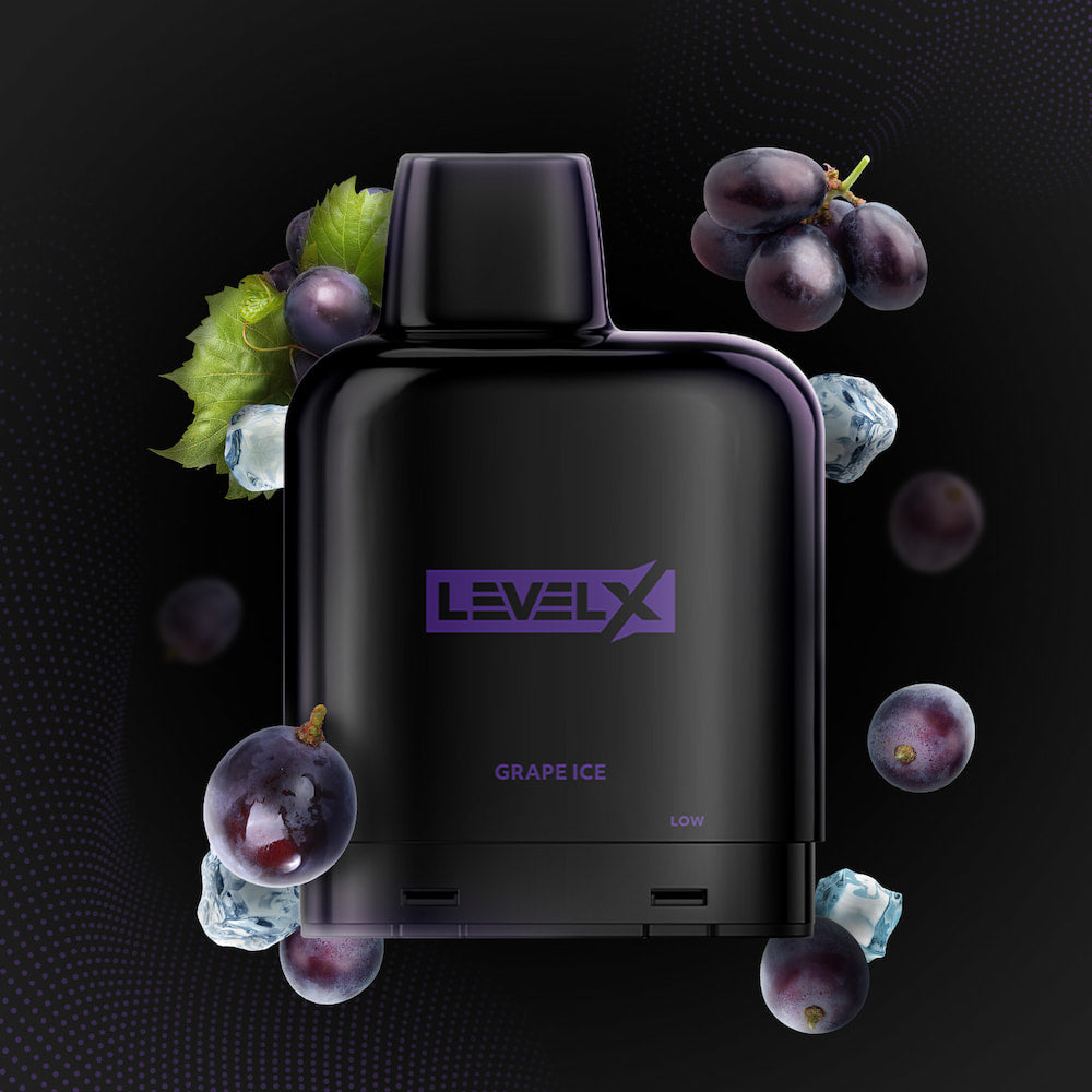 Level X Essential Series 14mL Grape Ice 7000 Puffs 20mg