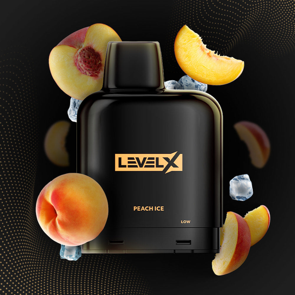 Level X Essential Series 14mL Peach Ice 7000 Puffs 20mg