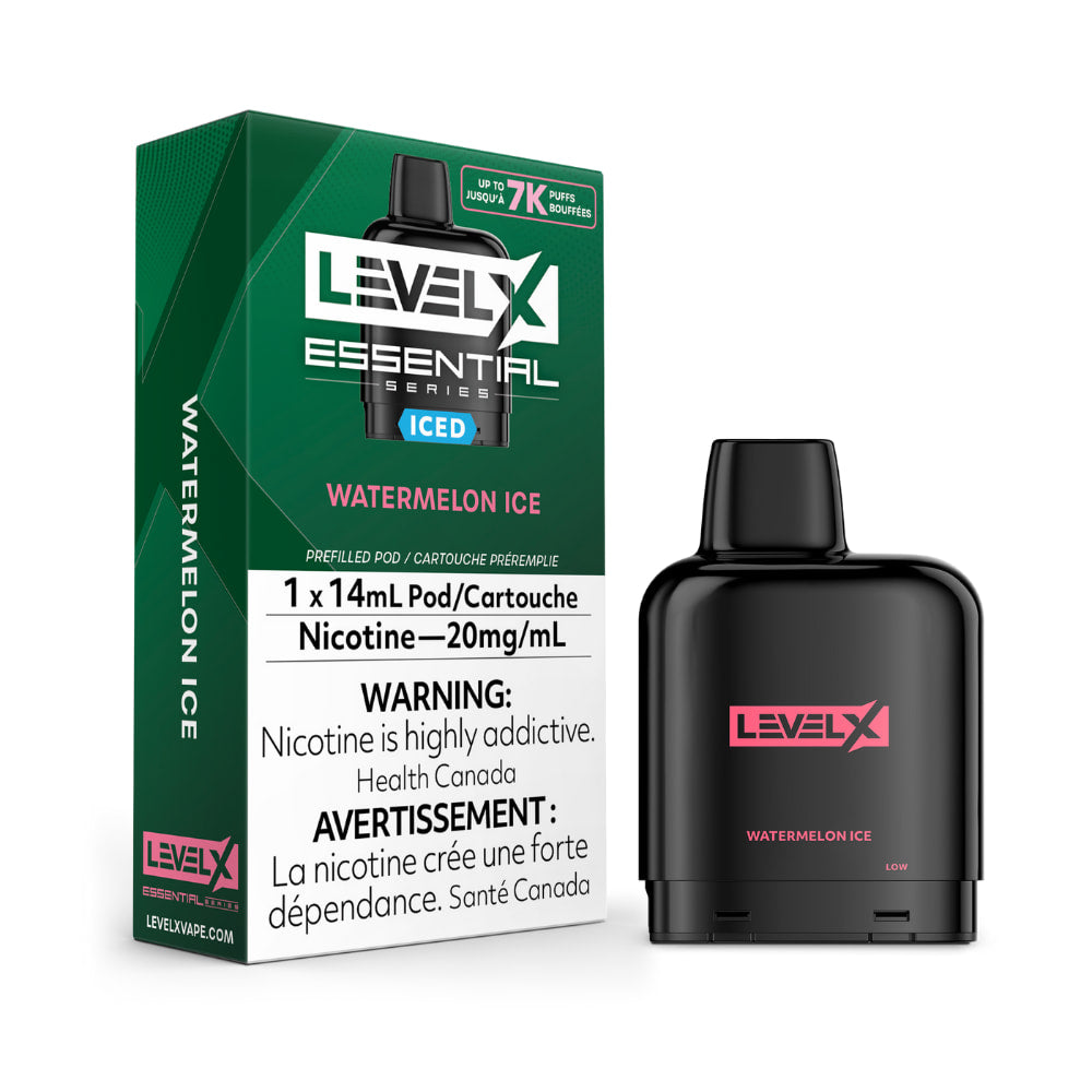 Level X Essential Series 14mL Watermelon Ice 7000 Puffs 20mg