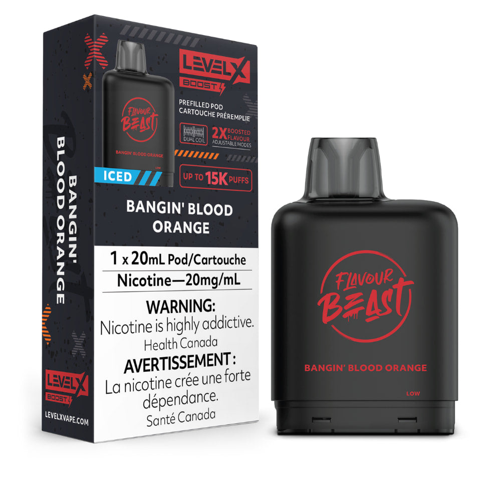 Level X Flavour Beast Boost 20mL Bangin' Blood Orange 15000 Puffs 20mg