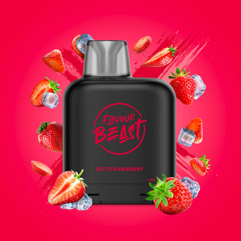 Level X Flavour Beast Iced Pod 14mL Sic Strawberry 7000 Puffs 20mg