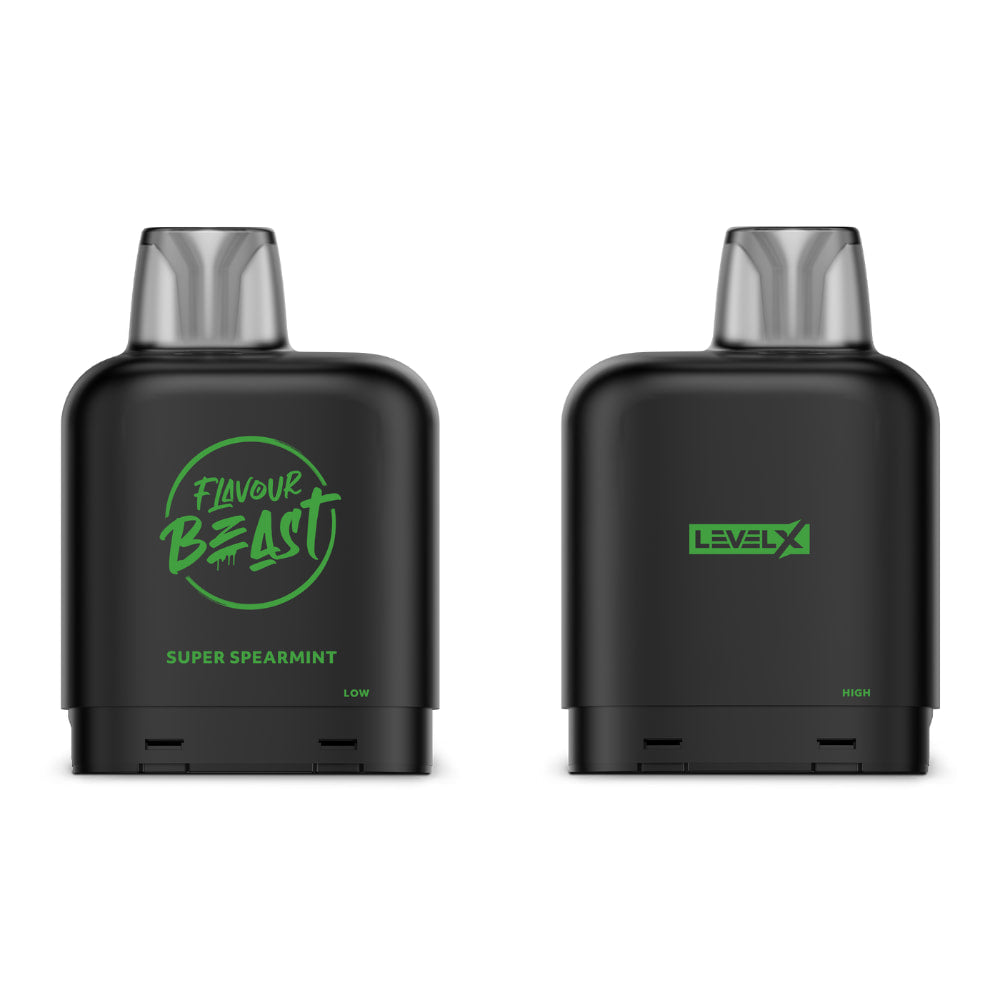 Level X Flavour Beast Iced Pod 14mL Super Spearmint 7000 Puffs 20mg