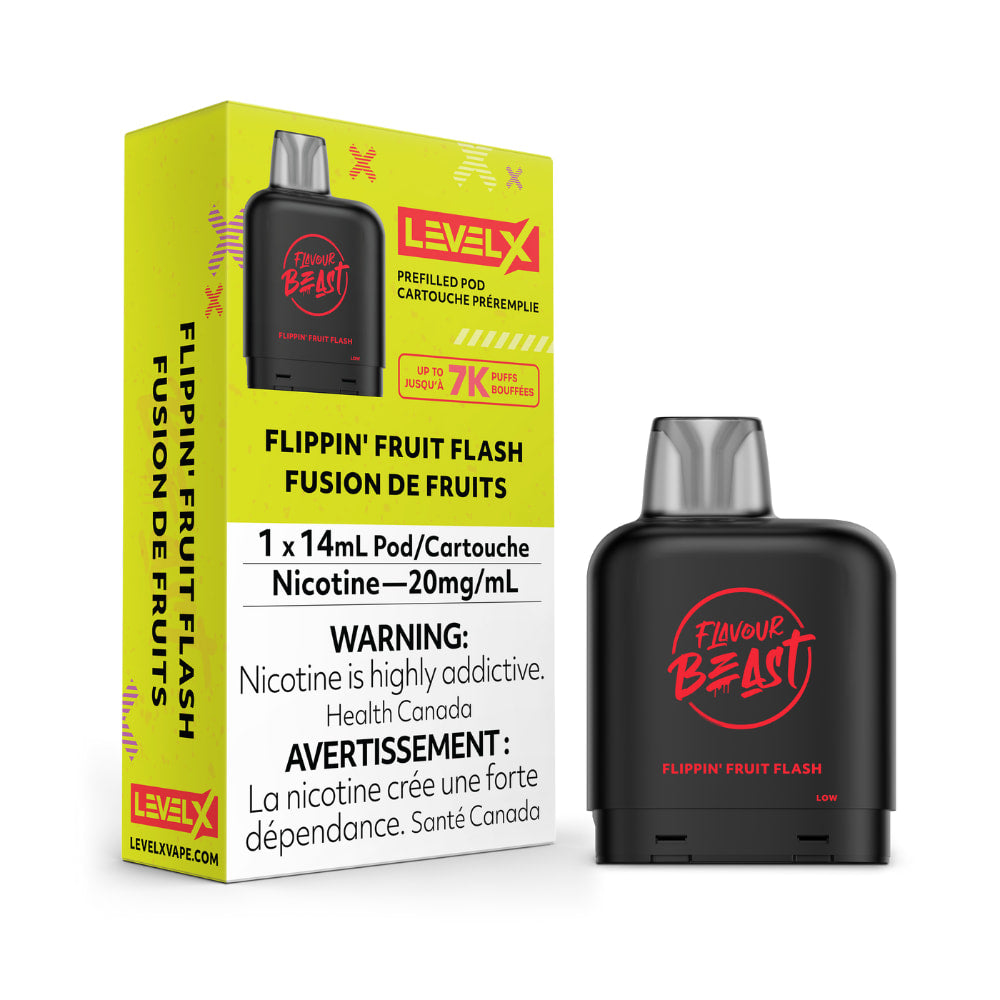 Level X Flavour Beast Pod 14mL Flippin Fruit Flash 7000 Puffs 20mg