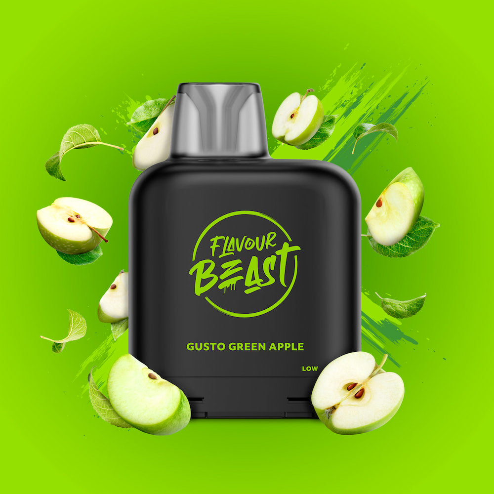 Level X Flavour Beast Pod 14mL Gusto Green Apple 7000 Puffs 20mg