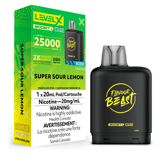 Level X Flavour Beast Boost G2 - Super Sour Lemon
