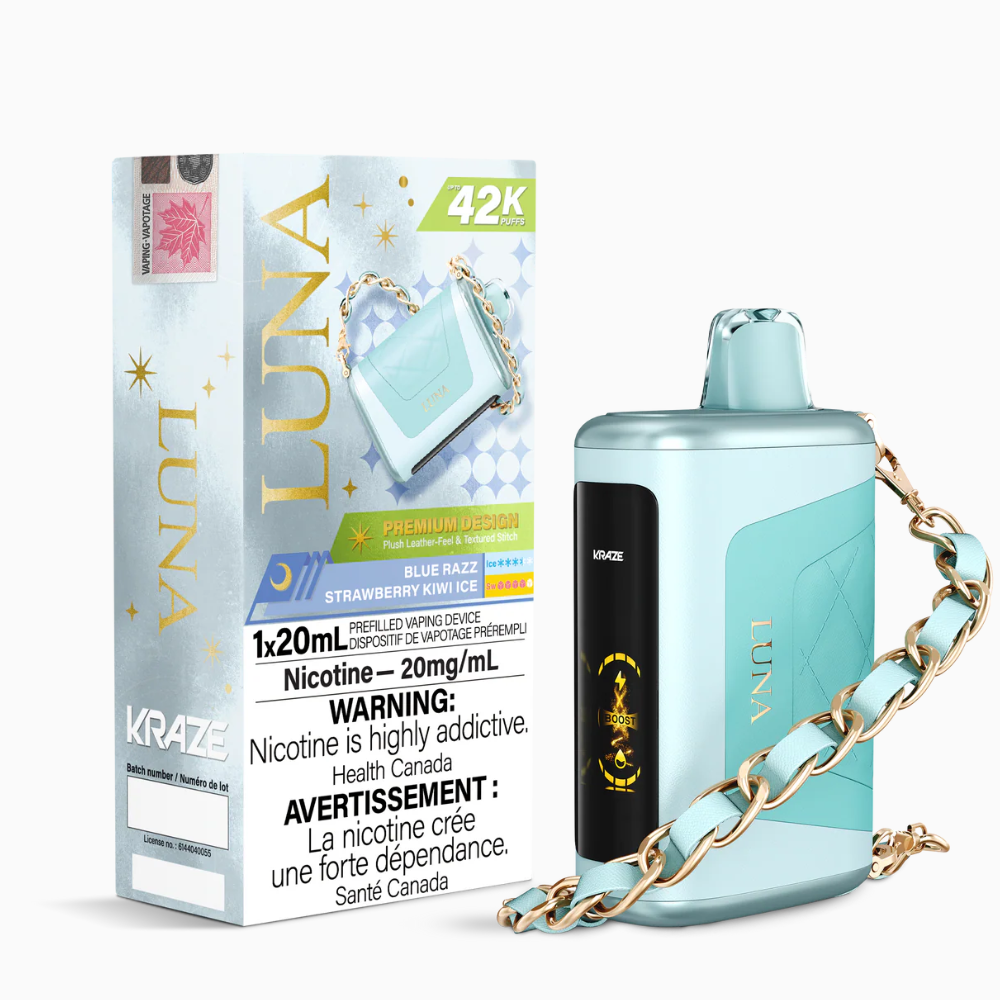 Kraze Luna 42K Puffs – Blue Razz Strawberry Kiwi Ice
