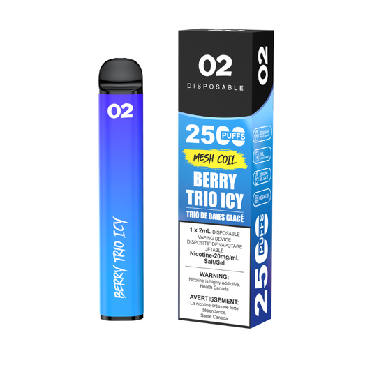 O2 2500 Puffs 2mL Disposable Vape