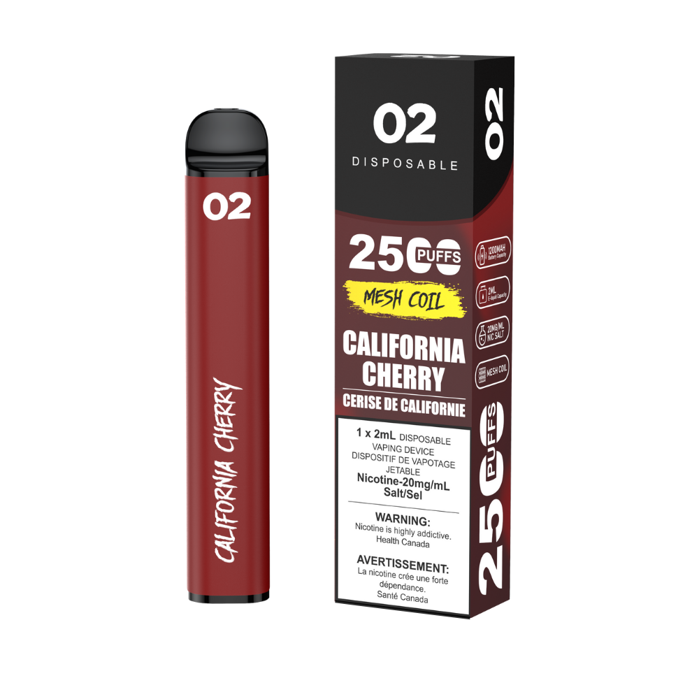 O2 2500 Puffs 2mL Disposable Vape